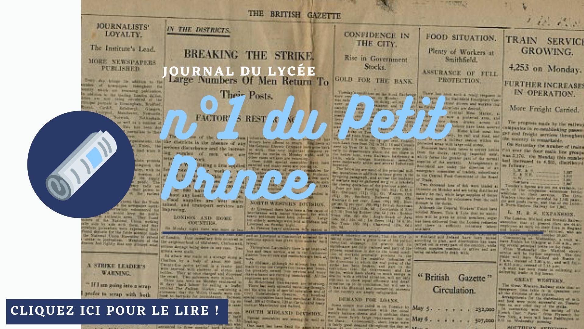 n°1 du journal du lycée, le Petit Prince