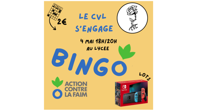 Bingo caritatif ; CVL ; Lycée Saint-Exupéry
